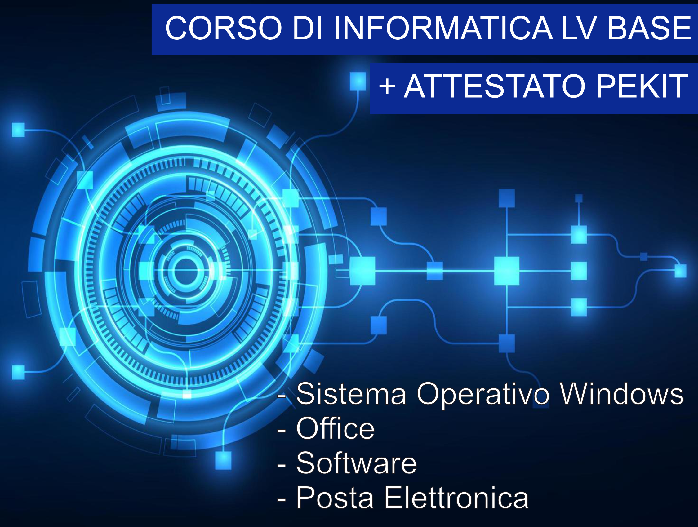 Corso di Informatica lv Base + Attestato Pekit